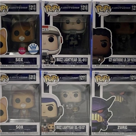 Funko Pop Buzz Lightyear Complete Set of 5
Buzz, Buzz w/Sox, Izzy, Sox & Zurg - Picture 4 of 9